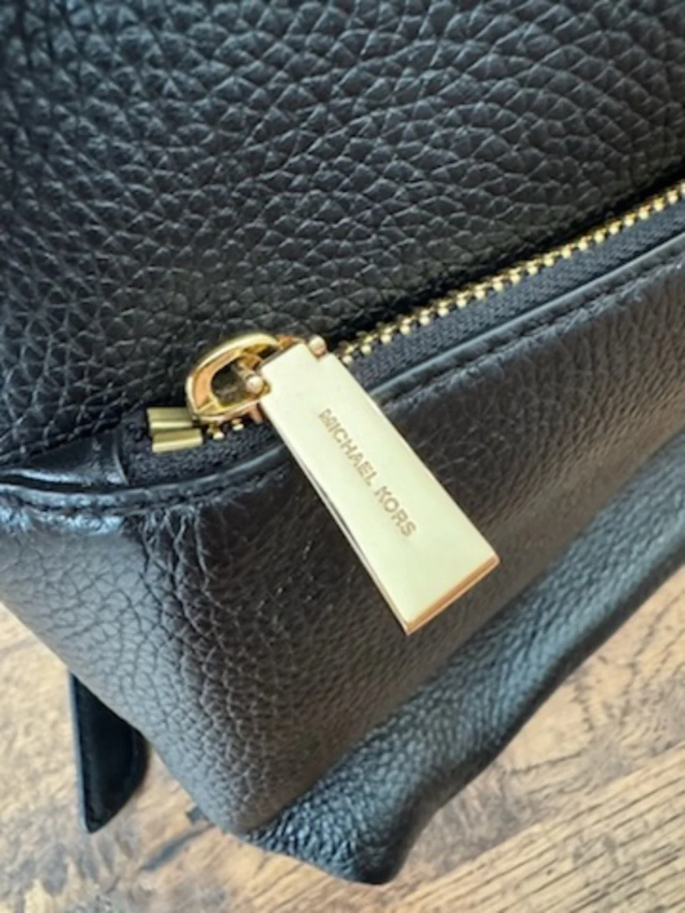 NWT Michael Kors Valerie Medium Backpack Black Leather Adjustable Straps
